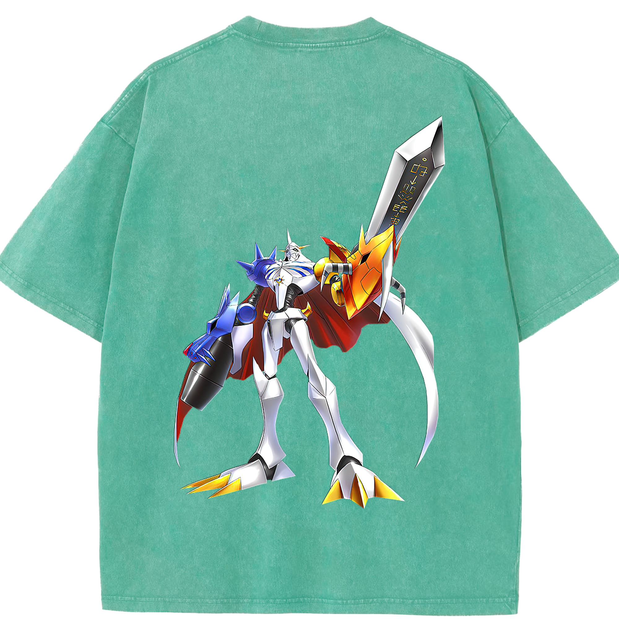（画像用） Digimon デジタルモンスター/デジモン 綿100% ヴィンテージ風 半袖Tシャツ（背面プリント）